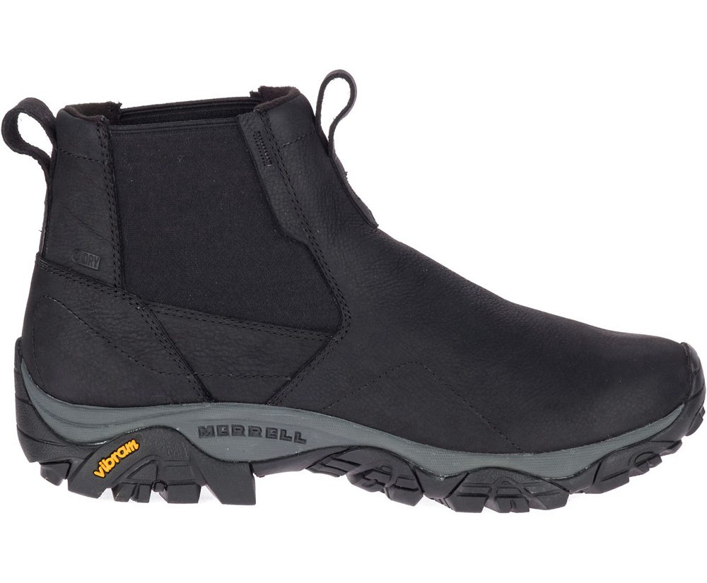 Botas Homem - Merrell Moab Adventure Chelsea Waterproof - Pretas - RGM824670